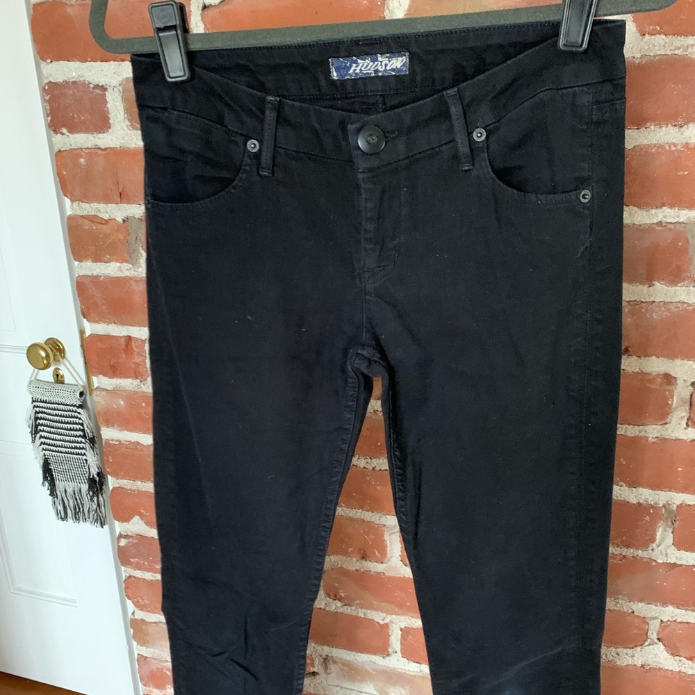 Hudson black skinny jeans 27 mid rise